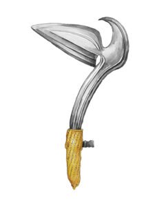 Sangha, Bumali, Djem, throwing knife 08, Congo Brazzaville