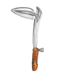 Sangha, Bumali, Djem, throwing knife 06, Congo Brazzaville