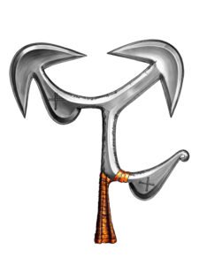 Ngbaka-Mabo throwing knife 26, C.A. Republic - Congo Brazzaville