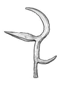 Ngbaka-Mabo throwing knife 21, C.A. Republic - Congo Brazzaville