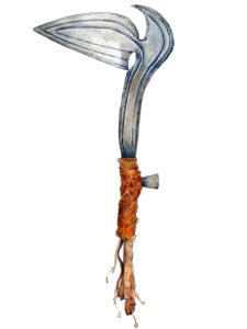 Sangha, Bumali, Djem, throwing knife 07, Congo Brazzaville