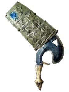 Kota and neighbours' ceremonial throwing knife 26, Gabon