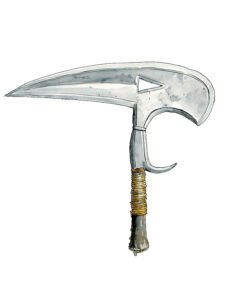 Kota and neighbours' ceremonial throwing knife 28, Gabon