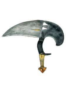 Kota and neighbours' ceremonial throwing knife 23, Gabon