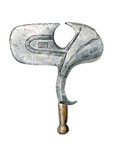 Fang ceremonial throwing knife 03, Gabon