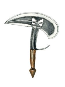 Kota and neighbours' ceremonial throwing knife 24, Gabon