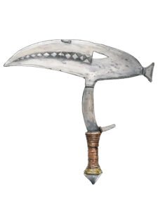 Kota and neighbours' ceremonial throwing knife 12, Gabon