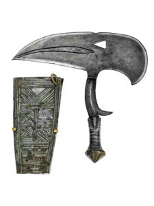 Kota and neighbours' ceremonial throwing knife 17, Gabon